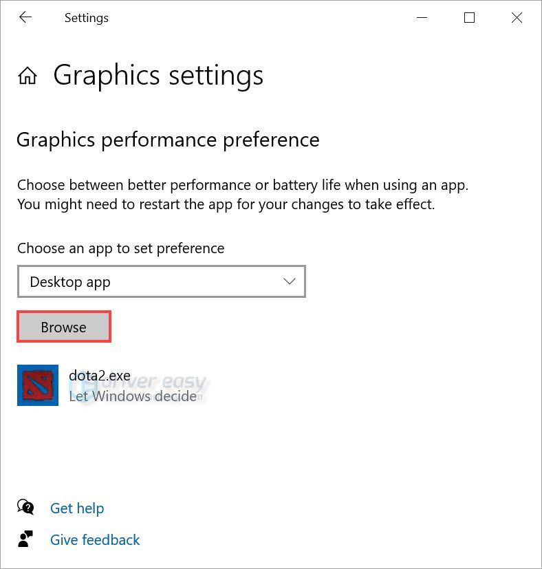 Nastavitve grafike za Windows 10