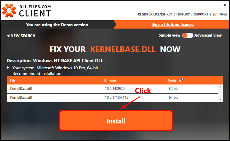 Ошибка при запуске программы kernelbase dll
