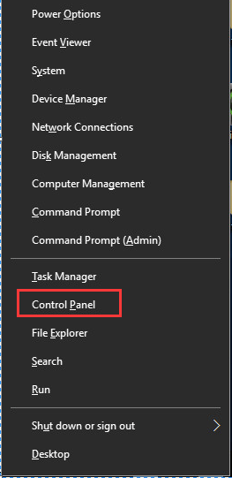 Контролен панел Windows 10