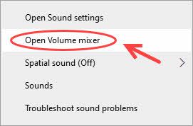 mixer volume aperto